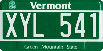 VT license plate XYL541