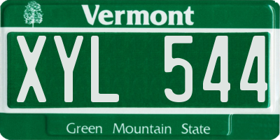 VT license plate XYL544