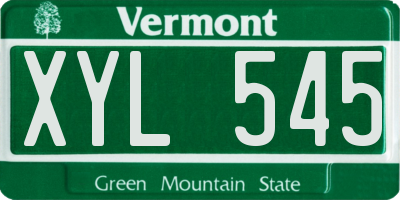 VT license plate XYL545