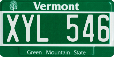 VT license plate XYL546