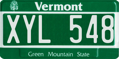 VT license plate XYL548