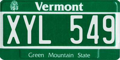 VT license plate XYL549
