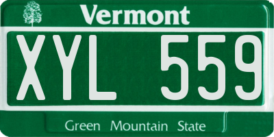 VT license plate XYL559