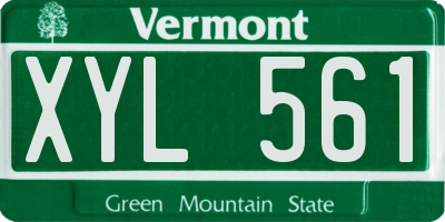 VT license plate XYL561