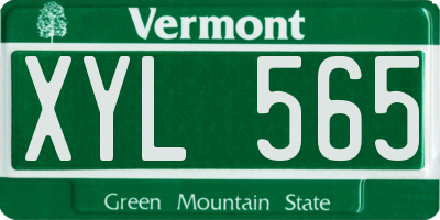 VT license plate XYL565