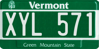 VT license plate XYL571