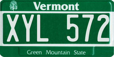 VT license plate XYL572