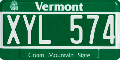 VT license plate XYL574