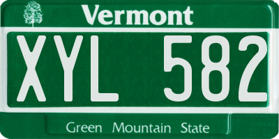 VT license plate XYL582