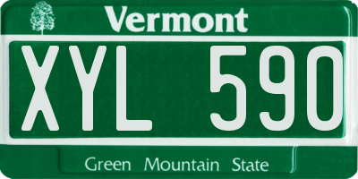 VT license plate XYL590