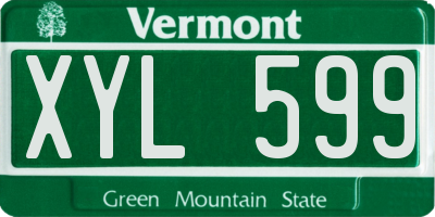 VT license plate XYL599