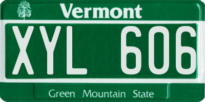 VT license plate XYL606