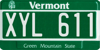VT license plate XYL611