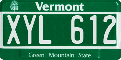 VT license plate XYL612