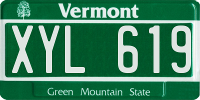VT license plate XYL619