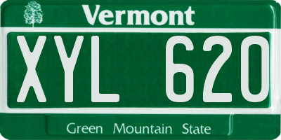 VT license plate XYL620