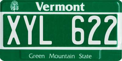 VT license plate XYL622