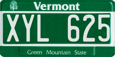 VT license plate XYL625