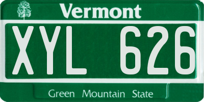 VT license plate XYL626