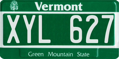 VT license plate XYL627