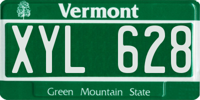 VT license plate XYL628