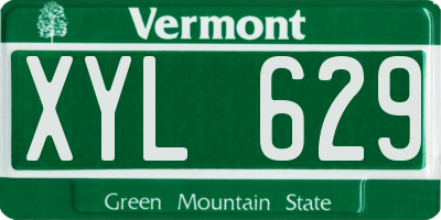 VT license plate XYL629