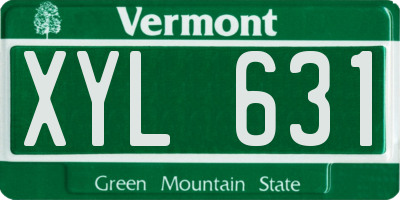 VT license plate XYL631