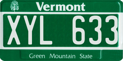 VT license plate XYL633