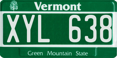 VT license plate XYL638