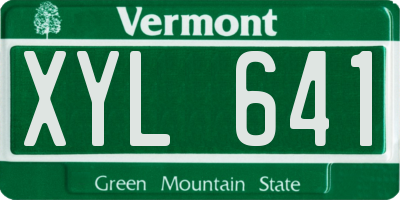 VT license plate XYL641