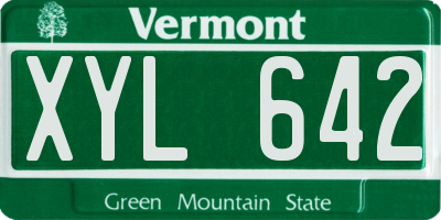 VT license plate XYL642
