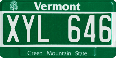 VT license plate XYL646