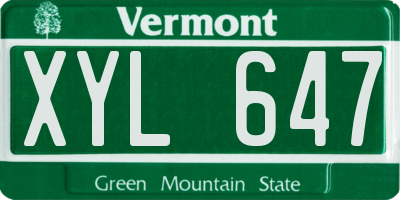 VT license plate XYL647