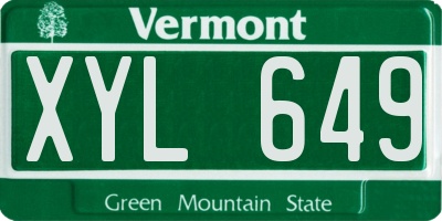 VT license plate XYL649