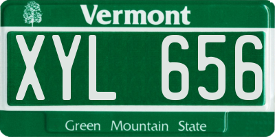 VT license plate XYL656
