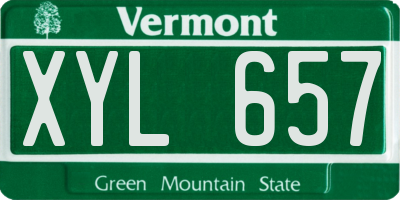 VT license plate XYL657