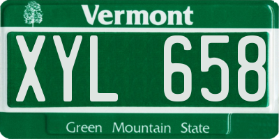 VT license plate XYL658