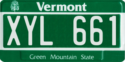 VT license plate XYL661