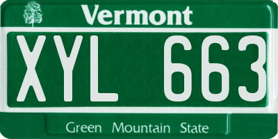 VT license plate XYL663