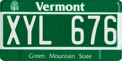 VT license plate XYL676