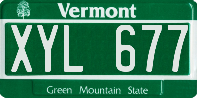 VT license plate XYL677