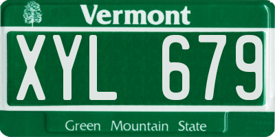 VT license plate XYL679