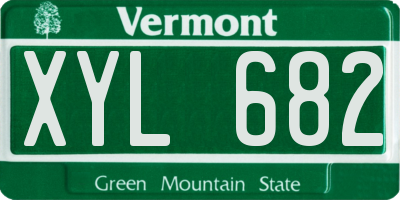 VT license plate XYL682
