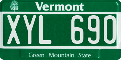 VT license plate XYL690
