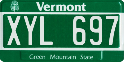 VT license plate XYL697