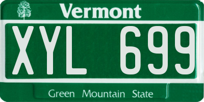 VT license plate XYL699