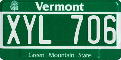 VT license plate XYL706