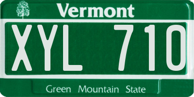VT license plate XYL710