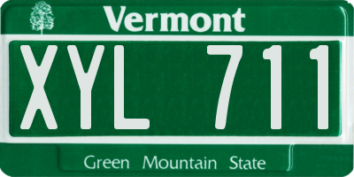 VT license plate XYL711