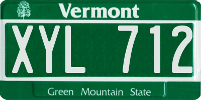 VT license plate XYL712
